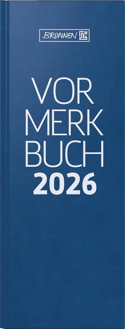 Voortekenboek - Afsprakenboek Dagboek - Planning Organisatie - Halfuur Indeling - 110x297 mm - Blauw
