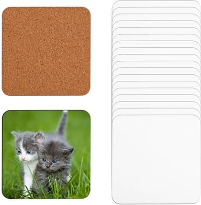 20st Vierkante Sublimatie Onderzetters 102x102cm - MDF Blanco Hardboard - Houten Onderzetter - Kurk Onderzetters - Doe Het Zelf Ambachten - Schilderen - Home Decor