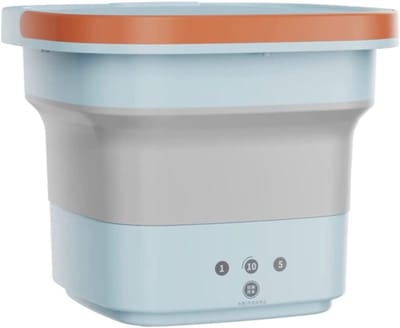Elektrische Mini Wasmachine - Opvouwbaar Compact - Kleine Wasjes - Met Afvoermand - 4.5 Liter - Blauw