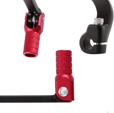 Solidchoice - Dailygoody - Versnellingspook - Aluminiumlegering - Opvouwbaar - Rood Zwart - Geschikt voor Motorfiets - CRF110 110CC 50cc 70cc 110cc 125cc PitBike