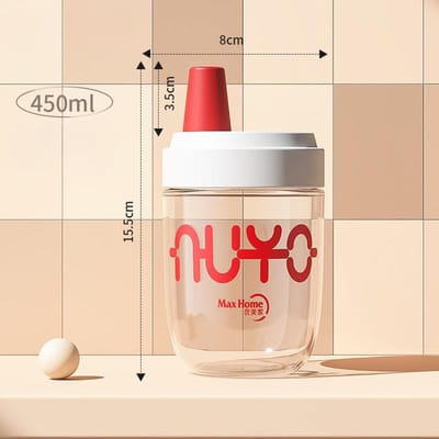 Meisje Knap Schattig Koffie Of Thee Kop met Dik Rietje Kop Draagbaar Casual Chuchu Beker 450ml