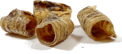 Qwisple Runderluchtpijp 5 cm - Gedroogde Natuurlijke Hondensnacks - Rund - 1000 gr