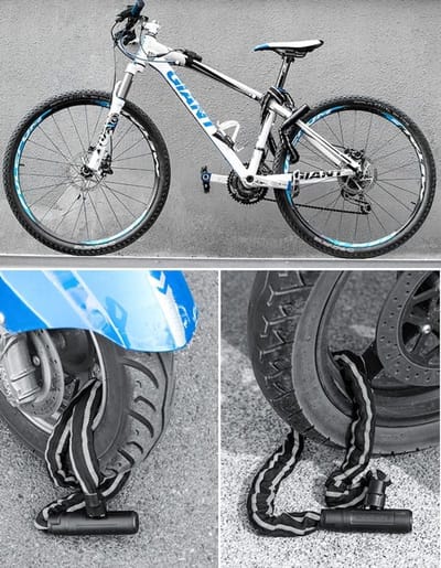 High Quality Chain Lock Bicycle / Motorcycles / Scooters - Metal Bicycle Lock Chain Lock - Heavy Quality Cable Lock - Bicycle Lock Metal-Scooter Lock - Motorcycle Lock - Chain Locks Hardened Steel -