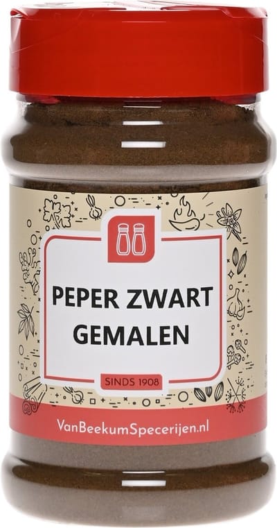 Van Beekum Specerijen - Peper Zwart Gemalen - Strooibus 150 Gram