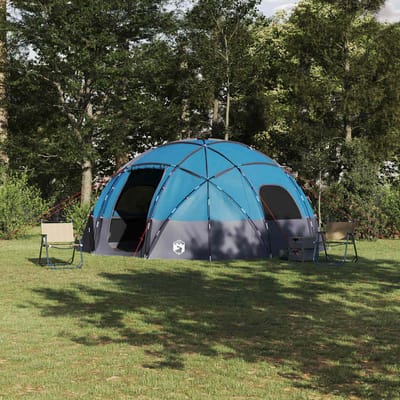 vidaXL - Koepeltent - met - dak - met - opslag - Blauw - 475 - x - 475 - x - 235 - cm - taft