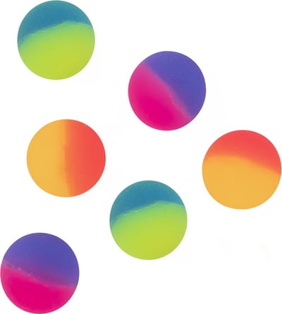 Boland - Set 6 stuiterballen Regenboog - Pinata vulling - Uitdeelcadeautjes - Verjaardag