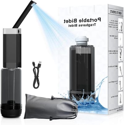 JGS Premium - Draagbaar bidet met grote capaciteit en USB oplaadbaar - Handheld sproeier voor persoonlijke hygiëne onderweg