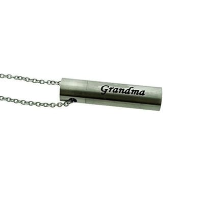 Aramat Jewels | Gedenkhangers | Ashanger Oma RVS – Meerdere Modellen & Kleuren Gedenksieraad | Ronde-Buis-4x1cm | |20mm | Staal | Volwassenen | Verkleurd niet