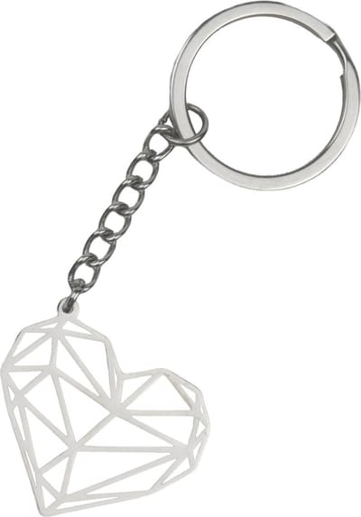 Metalen Sleutelhanger Geometrisch Patroon Sleutelhanger - Hart