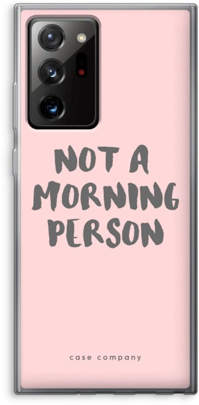 Case Company® - Hoesje geschikt voor Samsung Galaxy Note 20 Ultra / Note 20 Ultra 5G hoesje - Morning person - Soft Cover Telefoonhoesje - Bescherming aan alle Kanten en Schermrand