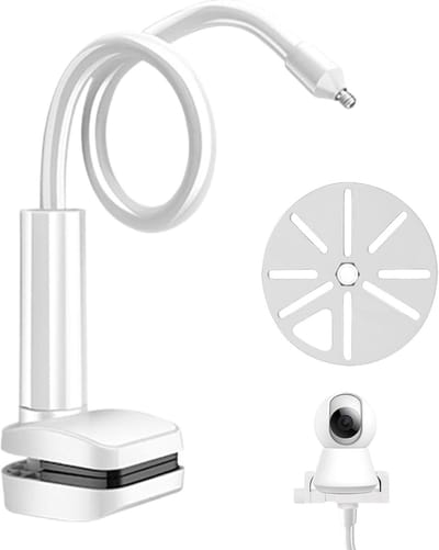 Babyfoon Houder - Flexibele Arm - Kinderkamer Bewaken - Boorvrije Installatie - 80 cm Lange Arm - Wit