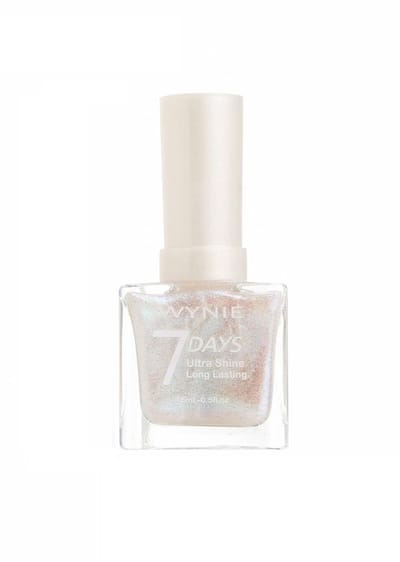 Wynie - Nagellak 7 Days Ultra Shine Long Lasting - Holografisch Wit Mini Multi Glitter / Shimmer - 1 flesje met 15 ml inhoud - Nummer 092