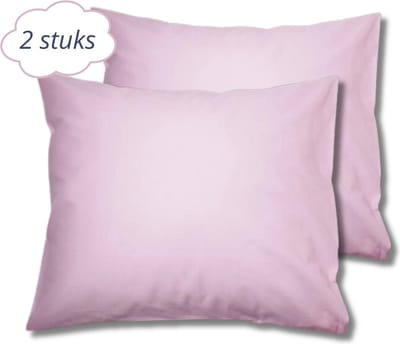 Droomtextiel Kussenslopen 60x70 cm Roze Set Van 2 Stuks - Hotelkwaliteit - 100% Hoogwaardige Katoen