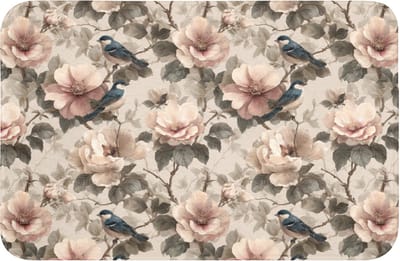 Badmat 60x40 cm - Antislip - Klassiek - Vogels - Kleurrijk - Badmatten voor badkamer - Badkamermat - Douchemat - Badkamer mat