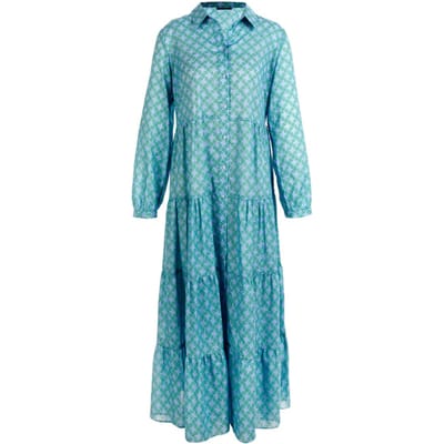 River Woods Long Dress Ls Volants Blue Maat: 36 | Blousejurken Outlet | Dames | Blauw