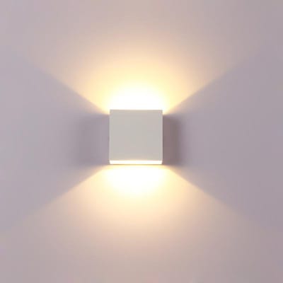 1 stuks LED-wandlampen 6W moderne binnenwandlamp omhoog en omlaag wandmontageverlichting voor woonkamer, hal, slaapkamerinrichting wit