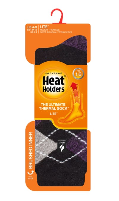 Heat Holders Lite - Geïsoleerde thermo damessokken - Zwart (Cali)