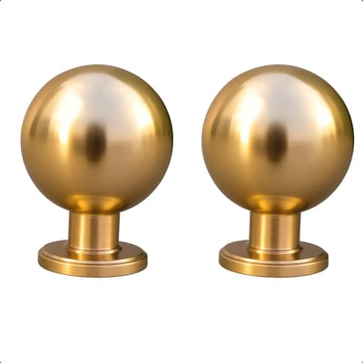 2X Meubelknop Rond Mat Goud Ø24mm - Madison Serie - Knoppen voor keukenkast - deurknopjes - Meubelknoppen / Kastknoppen Goud
