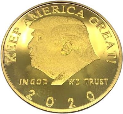 Donald Trump Munt - Keep America Great – 2020 – Donald J. Trump - Herdenkingsmunt - Support The President - Can't Stump the Trump - Souvenir - Collectible - Goudkleurig - Met hoesje