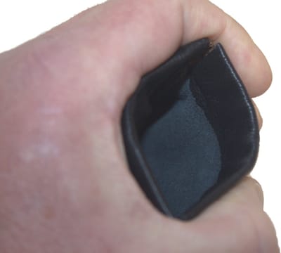 OI zwart leren Klapportemonneetje 2 STUKS / klappertje voor kleingeld met steekvakje voorop / knijpbeursje voor muntgeld / zwart leer / 189