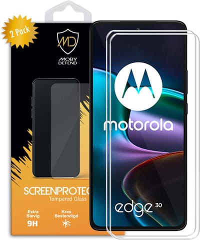 2-Pack MobyDefend Screenprotectors - Geschikt voor Motorola Edge 30 - Case-Friendly Screensaver - Gehard Glas