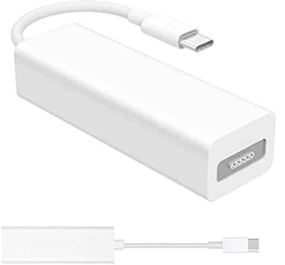 USB C naar magnetische Mag-Safe-adapter, Mag-Safe naar Type C-oplaadconverteradapter compatibel voor MacBook Pro / Air, geschikt voor Nintendo Switch, telefoon en andere USB C-apparaten, compatibel