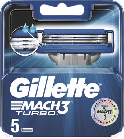Gillette Mach 3 Turbo Scheermesjes 5 stuks