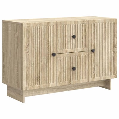 vidaXL - Dressoir - met - lade - Sonoma - Eiken - 89 - x - 34,5 - x - 60 - cm - Bewerkt - hout