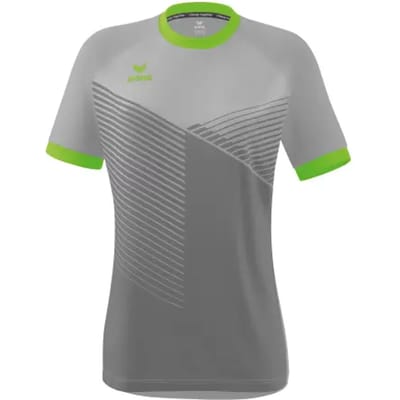 Erima Mantua Shirt Korte Mouw Dames - Green Gecko / Silver Grey | Maat: 34