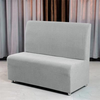 1 stuk Polar Fleece Armloze Bankhoes Stretch Restaurant Bankhoes Effen Kleur Anti-vuil Bankhoes voor Bar el Cafés
