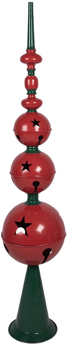 Clayre & Eef Kerstdecoratie Beeld Ø 31x153 cm Rood Groen Metaal