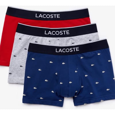 Lacoste Heren 3-pack Trunk - Methylene/Silver Chine - Maat XL