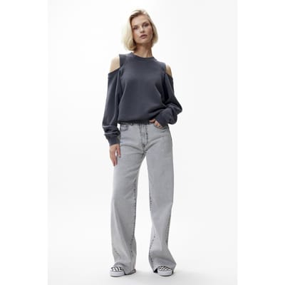 Catwalk Junkie Relaxed Open Shoulder Sweater Truien & vesten Dames - Sweater - Hoodie - Vest- Antraciet - Maat 34