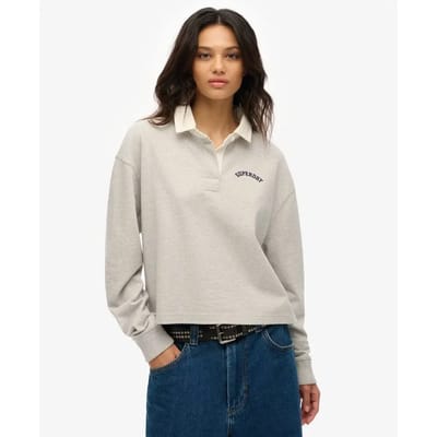 Damespolo met lange mouwen Superdry Athletic Essentials Graphic