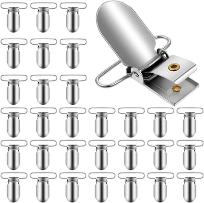 Set van 30 stevige metalen clips voor het maken van fopspeenhouders, slabbetjes, speelgoed en meer