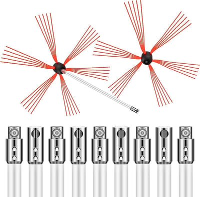 Bolt Edge Schoorsteenveegset Deluxe - Schoorsteenreiniger - Borstel - 10 meter veegkit