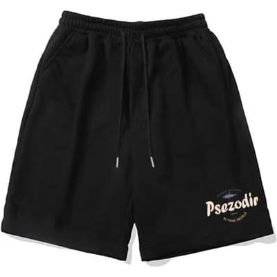 Casual Sportshorts Jongens Zomer Losse Joggingbroek Trekkoord Vijfpuntsbroek One size black