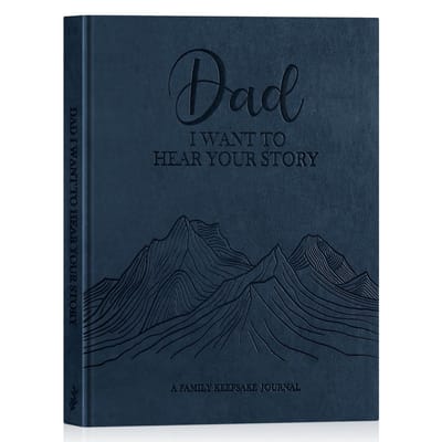 Dailygoods- Herinneringsboek Lederen Hardcover - 300+ Vragen - Vaderverhaal - Cadeau voor Papa - Vaderdag - Kerstmis - Vaderjournal