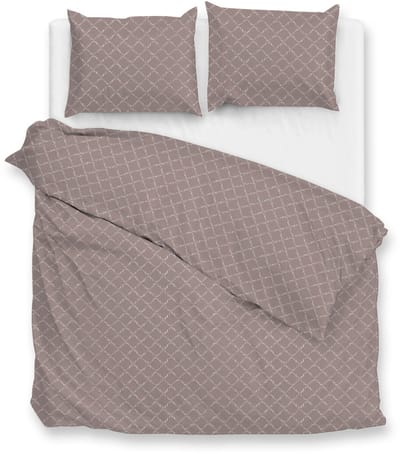 Zohome Linea di Satinado Dekbedovertrek - Tweepersoons - 200x200/220 cm - Purple Dove
