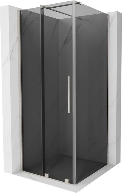 Mexen Velar schuifdouchecabine 90 x 90 , grafiet, geborsteld nikkel - 871-090-090-41-97