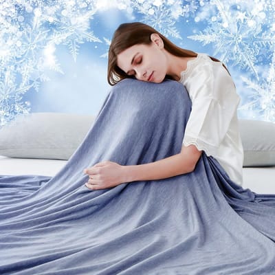 Famanu – Zelfkoelende deken Arc-Chill, Q-Max 0,5, 2 in 1 dubbelzijdig, voor babydeken en knuffeldeken