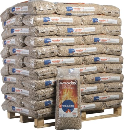 Woodox houtpellets - Pellets voor Pelletkachel - 66 zakken 15 kg - 990 kg - 100% naaldhout - ENplusA1 en DINplus