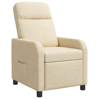 vidaXL - Recliner - Crèmekleurig - Stof