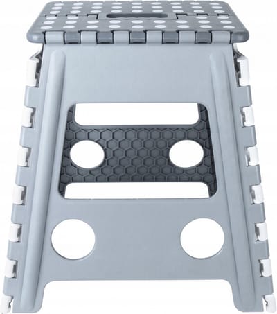 Synx Tools Kruk Heavyduty 150KG - Krukje - Antislip Keukentrap - Keukentrapje - Opvouwbaar - Zwart Wit - tot 150Kg