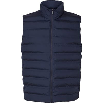 Selected - Heren Jas zomer Barry Quilted Gilet Sky Captain - Blauw - Maat S