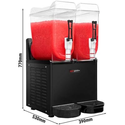 GGM Gastro Slush-Maschine - 2x 12 Liter - 984 Watt - Schwarz