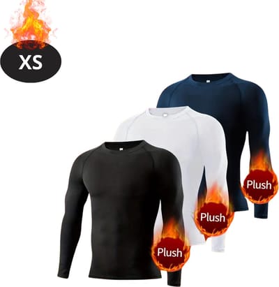 Bovista Thermokleding Heren - Thermoshirt - Thermoset 3 Stuks - Polyester - Winter - Lange Mouwen - Zwart - XS