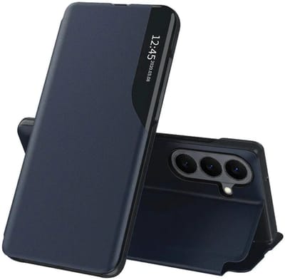 Hoesje geschikt voor Samsung Galaxy S26 - Techsuit eFold Book Case - Donkerblauw