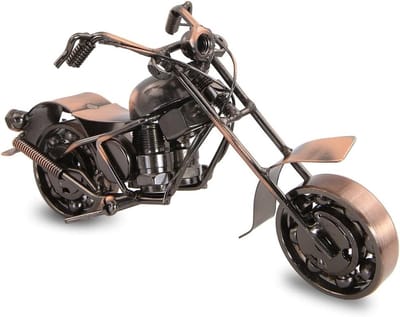 Retro Motorfiets Model - Metalen Moto Collectie, Handgemaakte IJzeren Kunst Sculptuur voor Thuis en Kantoor, Perfect Cadeau voor Motorliefhebbers en Vader