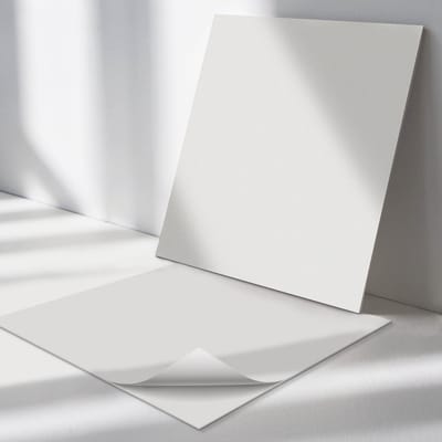 Wallfluent Vinyl Tegels - Kleur Grijs Vinyl Vloer Tegels - 30 cm x 30 cm - Uniform PVC Tegels - Set van 9 - Vierkant PVC Tegels - Patroon Plaktegels - Zelfklevende Vinyl Tegels - Plaktegels Keuken en Badkamer